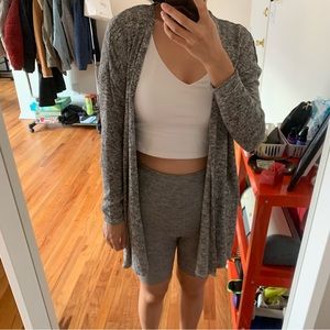 H&M divided grey long cardigan